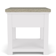 Riverside Furniture Cora Wood Side Table in Cloud White and Fog Gray