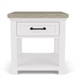 Riverside Furniture Cora Wood Side Table in Cloud White and Fog Gray