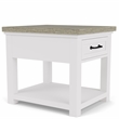 Riverside Furniture Cora Wood Side Table in Cloud White and Fog Gray
