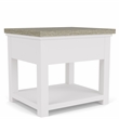 Riverside Furniture Cora Wood Side Table in Cloud White and Fog Gray