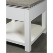 Riverside Furniture Cora Wood Side Table in Cloud White and Fog Gray