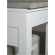 Riverside Furniture Cora Wood Workstation in Cloud White and Fog Gray