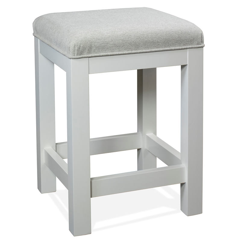 Riverside Furniture Cora Wood Workstation in Cloud White and Fog Gray