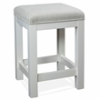 Riverside Furniture Cora Wood Workstation in Cloud White and Fog Gray
