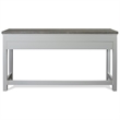 Riverside Furniture Cora Wood Workstation in Cloud White and Fog Gray