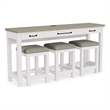 Riverside Furniture Cora Wood Workstation in Cloud White and Fog Gray