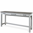 Riverside Furniture Cora Wood Workstation in Cloud White and Fog Gray