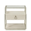 Riverside Furniture Maisie Rectangular Wood Side Table in Champagne Beige