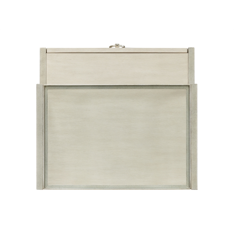 Riverside Furniture Maisie Rectangular Wood Side Table in Champagne Beige
