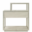 Riverside Furniture Maisie Rectangular Wood Side Table in Champagne Beige