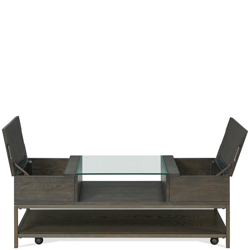 Riverside Furniture Hyde Rectangular Wood Coffee Table in Caviar Brown