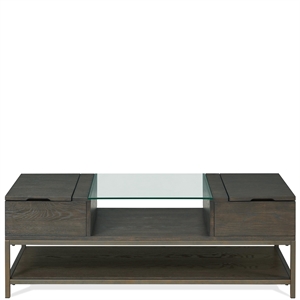Riverside Furniture Hyde Rectangular Wood Coffee Table in Caviar Brown