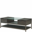 Riverside Furniture Hyde Rectangular Wood Coffee Table in Caviar Brown