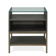 Riverside Furniture Hyde Rectangular Wood Side Table in Caviar Brown