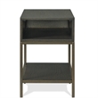 Riverside Furniture Hyde Rectangular Wood Chairside Table in Caviar Brown
