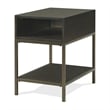 Riverside Furniture Hyde Rectangular Wood Chairside Table in Caviar Brown