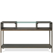 Riverside Furniture Hyde Rectangular Wood Console Table in Caviar Brown