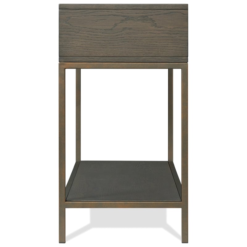 Riverside Furniture Hyde Rectangular Wood Console Table in Caviar Brown