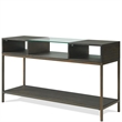 Riverside Furniture Hyde Rectangular Wood Console Table in Caviar Brown
