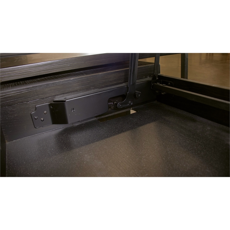 Riverside Furniture Prelude Swivel Wood L-Desk with Lift Top in Umber Brown