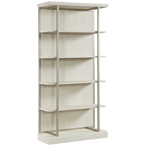Riverside Furniture Maisie Modern Wood Bookcase in Champagne Beige