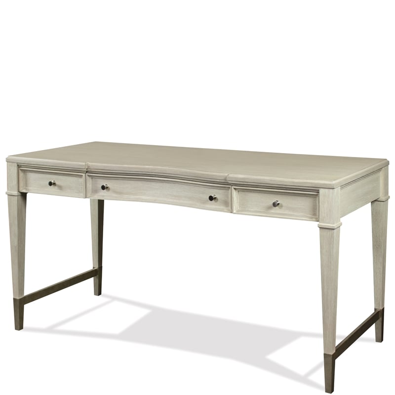 Riverside Furntiure Maisie  Wood Writing Desk in Champagne Beige