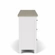 Riverside Furniture Cora Wood 7-Drawer Dresser in Cloud White and Fog Gray