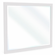 Riverside Furniture Cora Wood Framed Landscape Mirror in Cloud White
