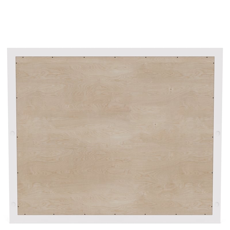 Riverside Furniture Cora Wood Framed Landscape Mirror in Cloud White