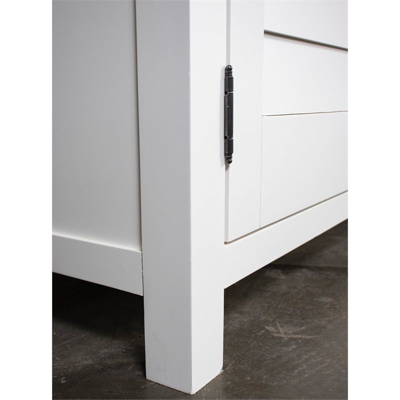 Riverside Furniture Cora Wood Armoire in Cloud White and Fog Gray