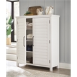 Riverside Furniture Cora Wood Armoire in Cloud White and Fog Gray