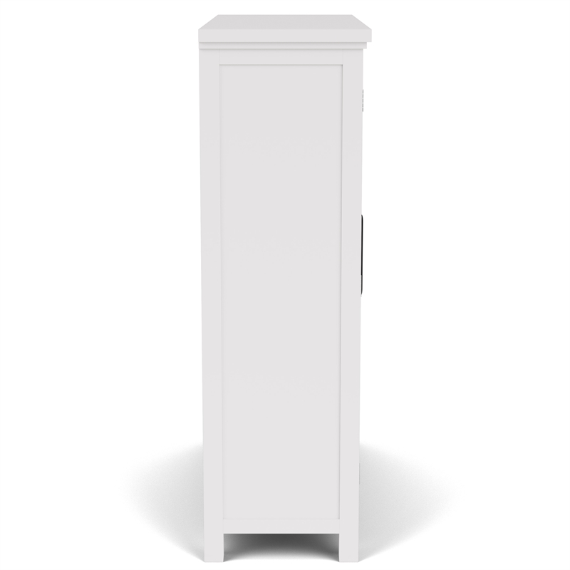 Riverside Furniture Cora Wood Armoire in Cloud White and Fog Gray