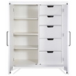 Riverside Furniture Cora Wood Armoire in Cloud White and Fog Gray