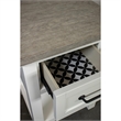 Riverside Furniture Cora Wood 1 Drawer Nightstand in Cloud White & Fog Gray