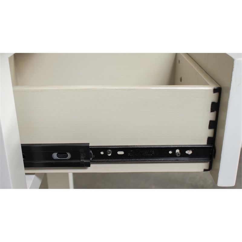Riverside Furniture Cora Wood 1 Drawer Nightstand in Cloud White & Fog Gray