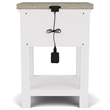 Riverside Furniture Cora Wood 1 Drawer Nightstand in Cloud White & Fog Gray
