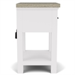 Riverside Furniture Cora Wood 1 Drawer Nightstand in Cloud White & Fog Gray