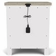 RIverside Furniture Cora Wood Two Drawer Nightstand in Cloud White & Fog Gray