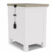 RIverside Furniture Cora Wood Two Drawer Nightstand in Cloud White & Fog Gray