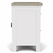 RIverside Furniture Cora Wood Two Drawer Nightstand in Cloud White & Fog Gray