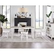 Riverside Furniture Cora Wood Dining Table in Cloud White and Fog Gray