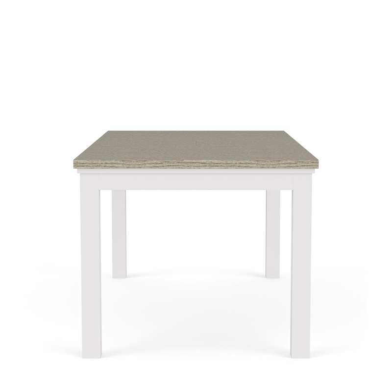 Riverside Furniture Cora Wood Dining Table in Cloud White and Fog Gray