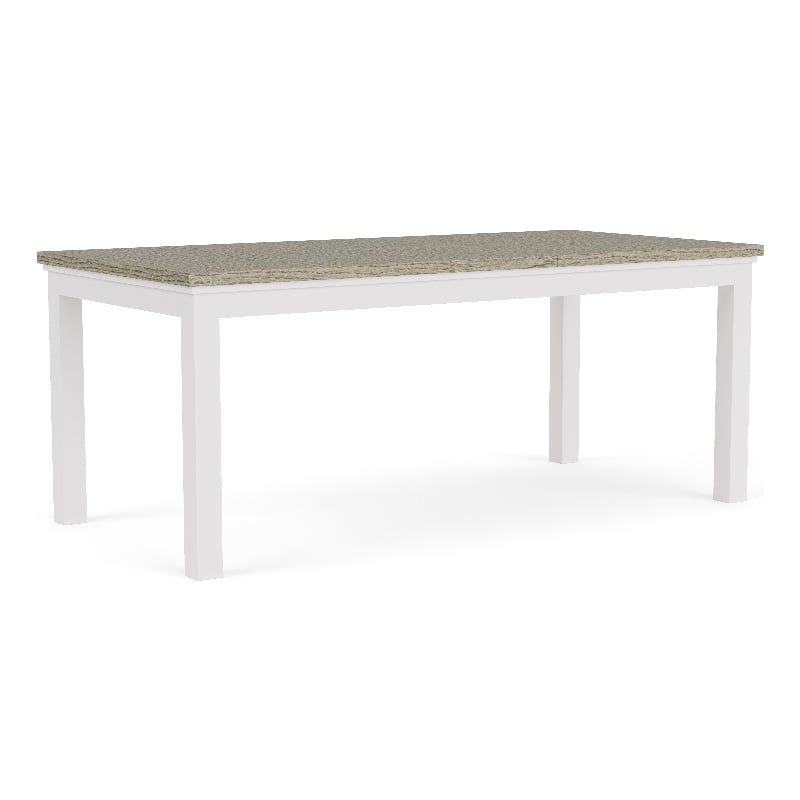 Riverside Furniture Cora Wood Dining Table in Cloud White and Fog Gray