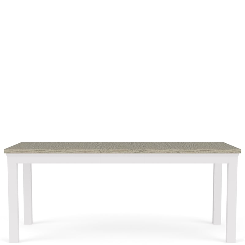 Riverside Furniture Cora Wood Dining Table in Cloud White and Fog Gray