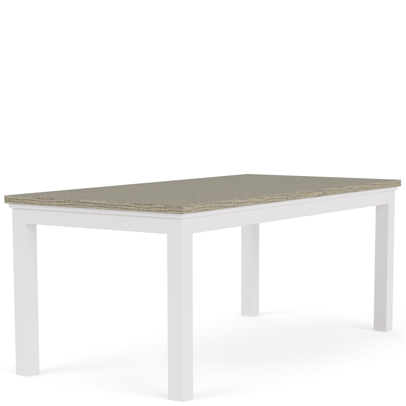 Riverside Furniture Cora Wood Dining Table in Cloud White and Fog Gray
