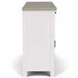 Riverside Furniture Cora Wood Server in Cloud White and Fog Gray
