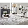 Riverside Furniture Cora Wood Server in Cloud White and Fog Gray