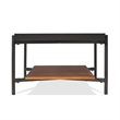 Riverside Furniture Lennox Rectangular Glass Top Coffee Table in Rosewood