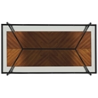 Riverside Furniture Lennox Rectangular Glass Top Coffee Table in Rosewood