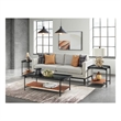 Riverside Furniture Lennox Rectangular Glass Top Coffee Table in Rosewood